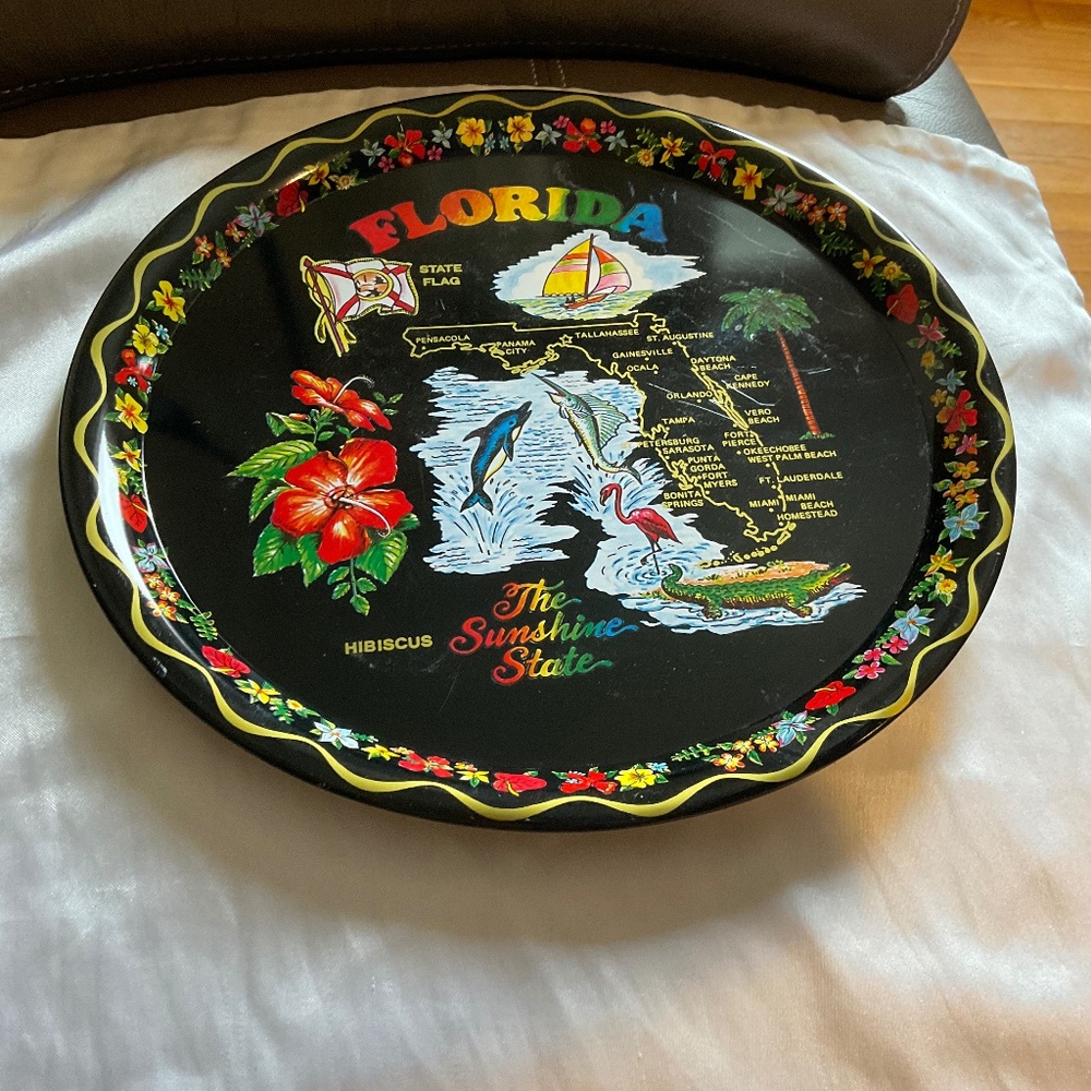 Vintage Florida Tray Souvenir